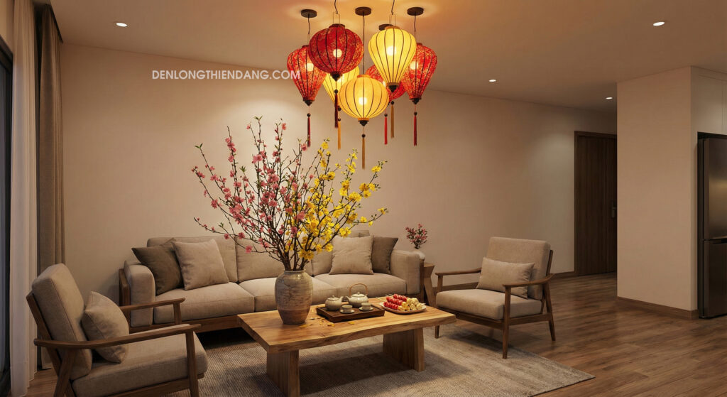 Đèn lồng trang trí tết